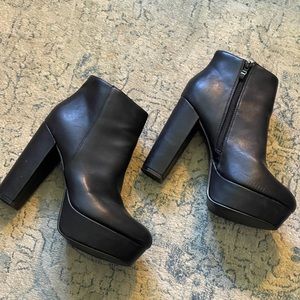 Platform Vegan Leather Booties From Nasty Gal